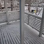 Traditional Finnish Lapland House At Wild Forest Backyard! *