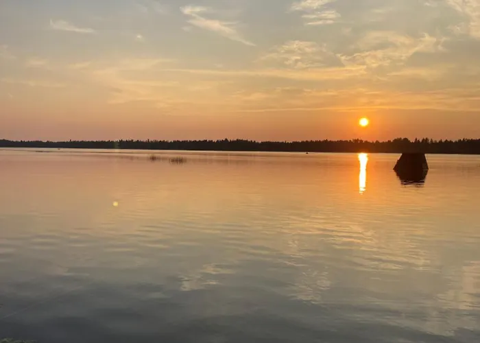 Traditional Finnish Lapland House At Wild Forest Backyard! Vakantiehuis *